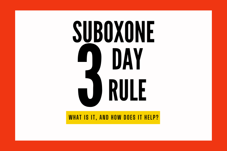 Representation of Suboxone 3-Day Rule as an emergency treatment for opioid withdrawal.